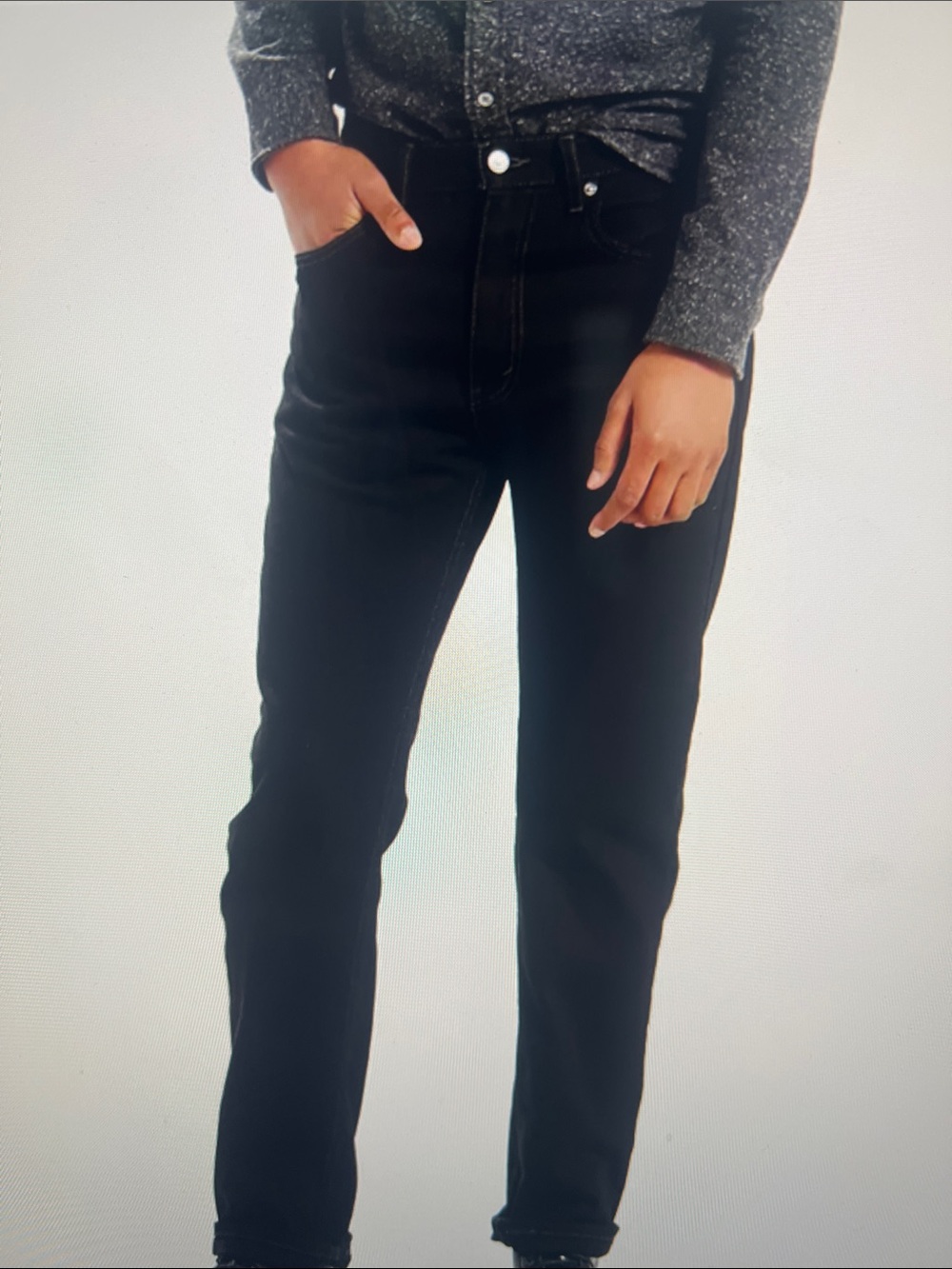 Levi's Black Straight Leg Men's Jeans-style 505